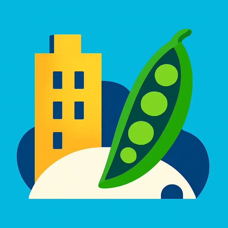 Город и горошек - обложка пазла