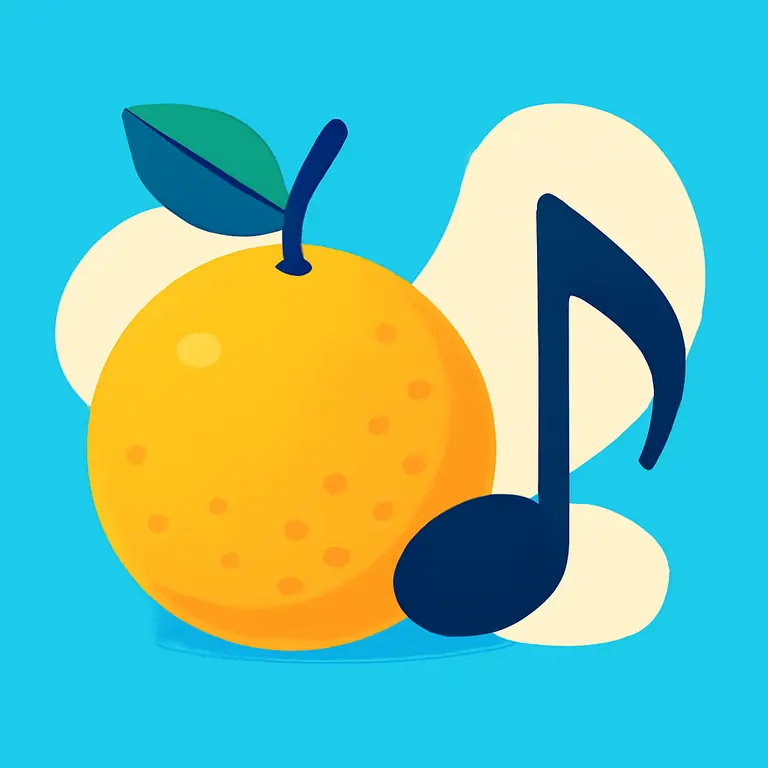 Фрукты и звук - обложка пазла