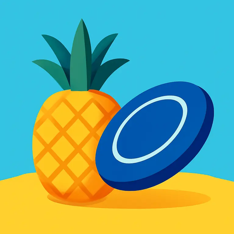 Фрукты и фрисби - обложка пазла