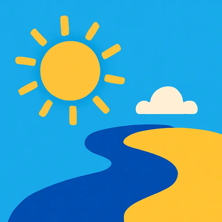 Солнечная река - обложка пазла