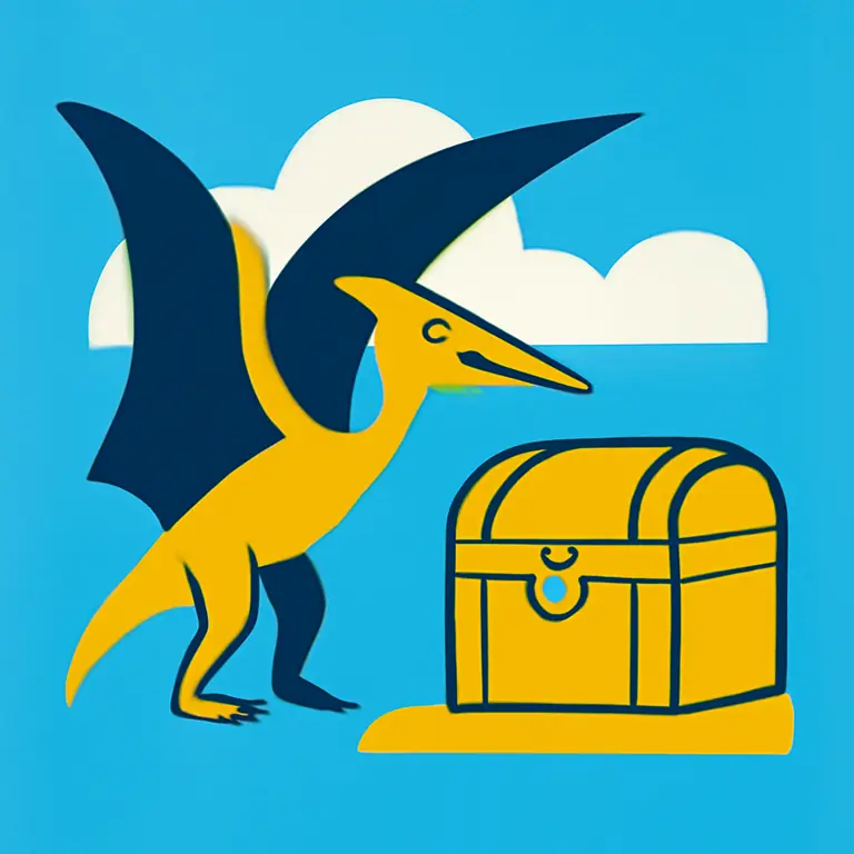 Тайник и Птерозавр - обложка пазла