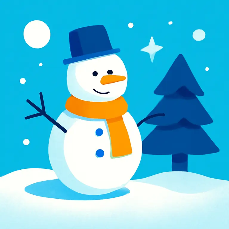 Снежный этюд - обложка пазла