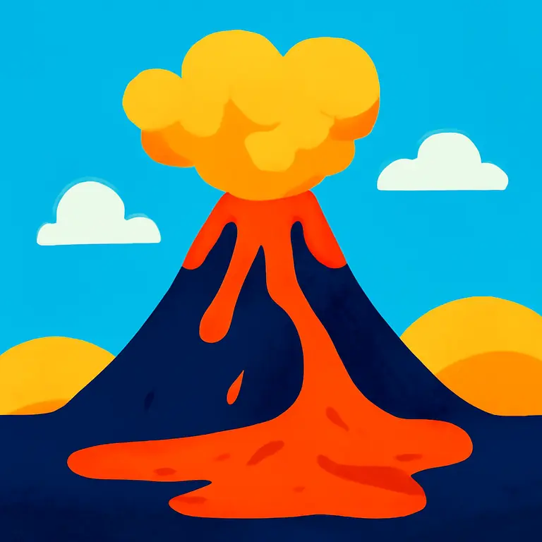 Пейзаж лавы - обложка пазла