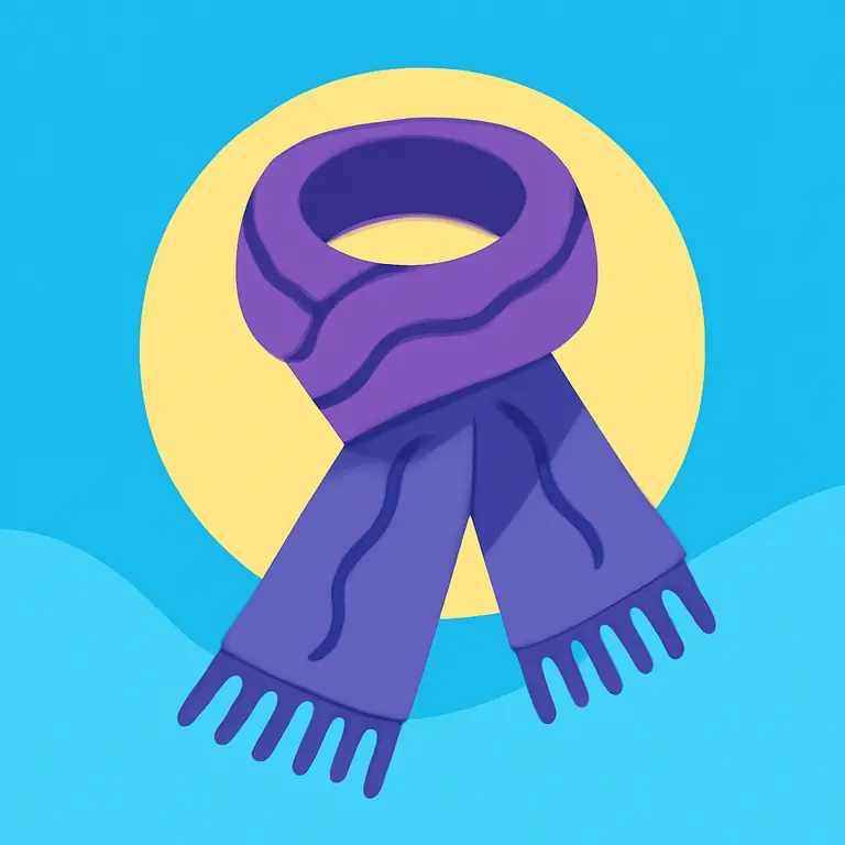 Лавандовый шарф - обложка пазла