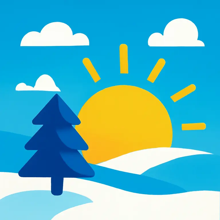 Зимний Рассвет - обложка пазла