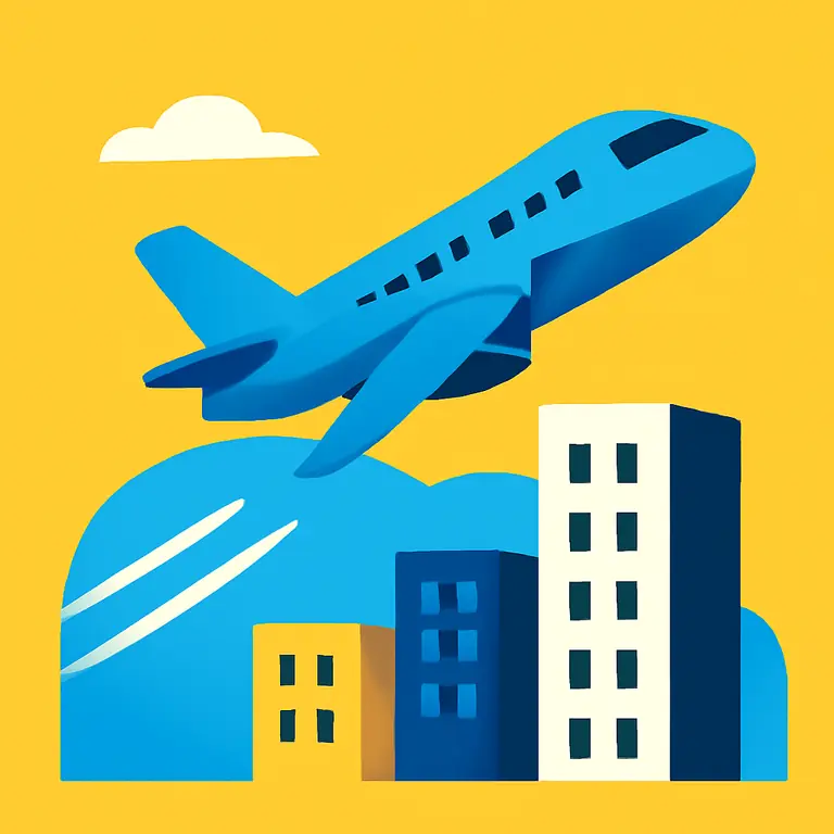 Городской полёт - обложка пазла