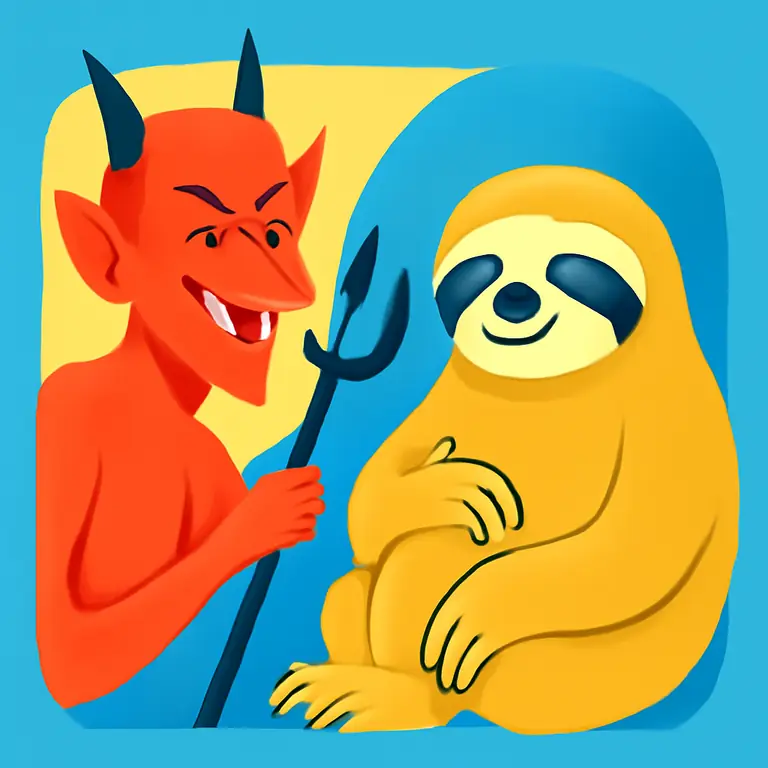 Демон и Лень - обложка пазла