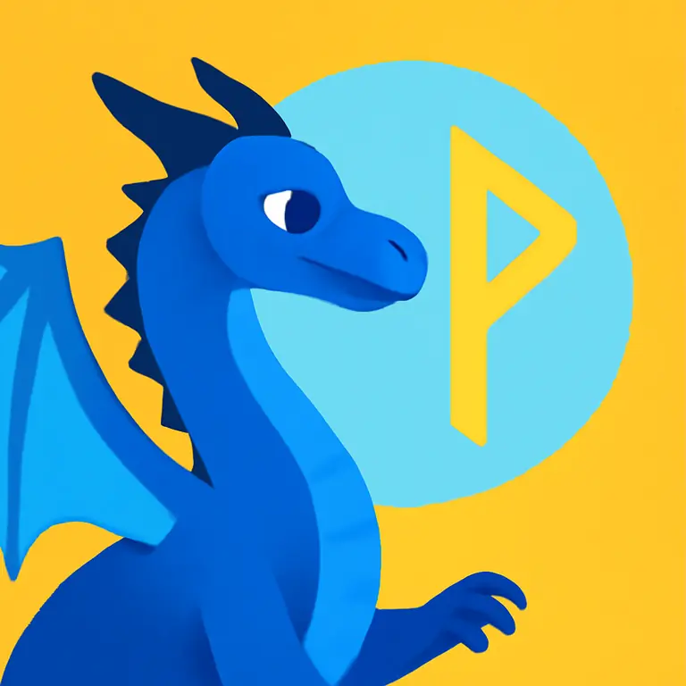 Дракон и руна - обложка пазла