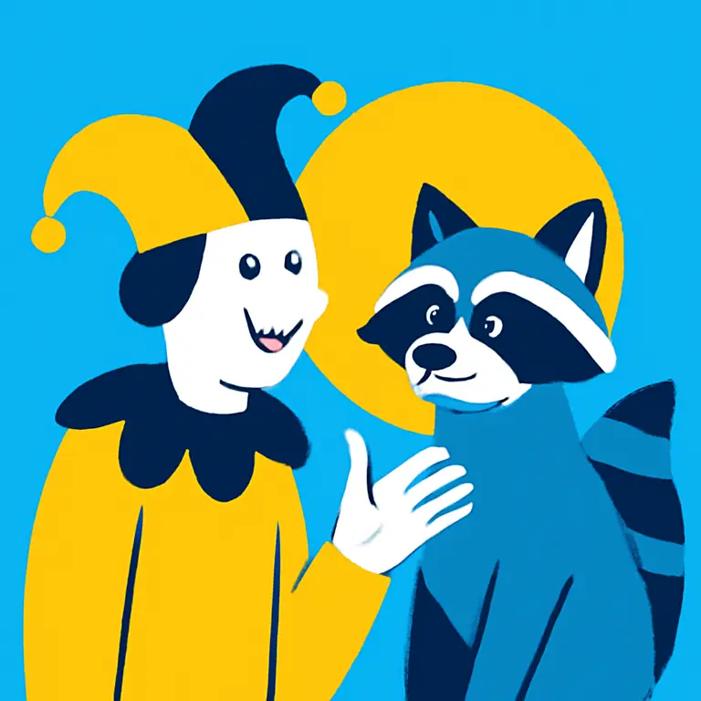 Шутник и Енот - обложка пазла