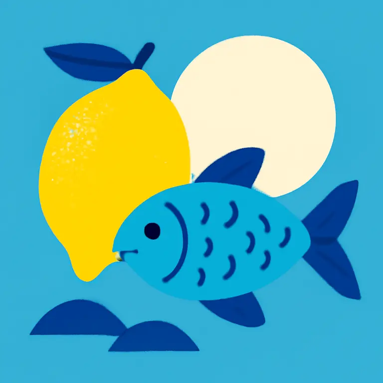 Лимон и рыба - обложка пазла