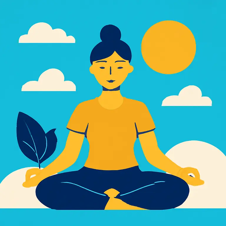 Тишина и Йога - обложка пазла