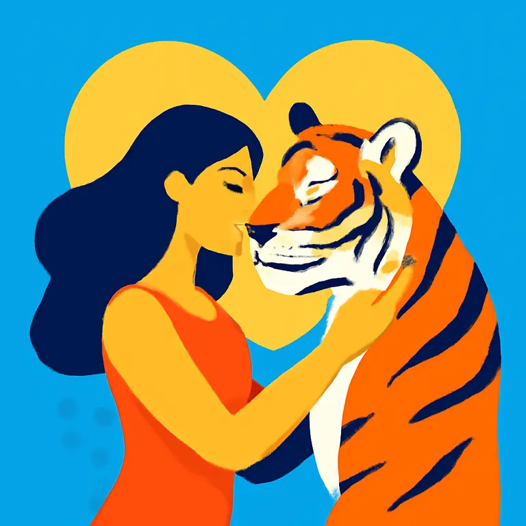 Страсть и тигр - обложка пазла