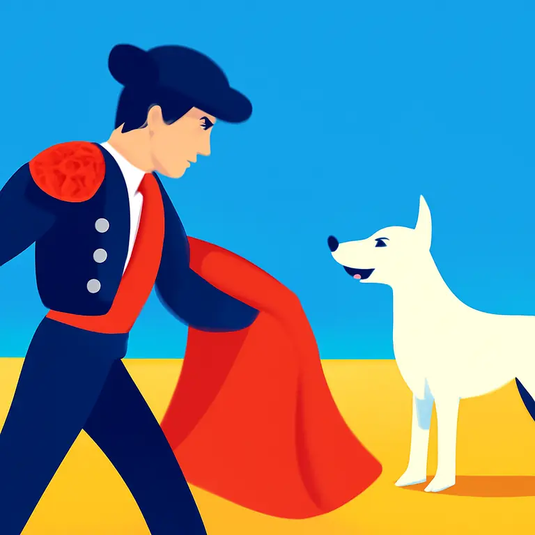 Тореро и пес - обложка пазла