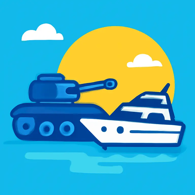 Танки и яхты - обложка пазла