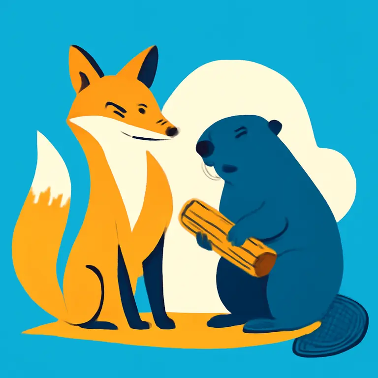 Трикстер и бобёр - обложка пазла