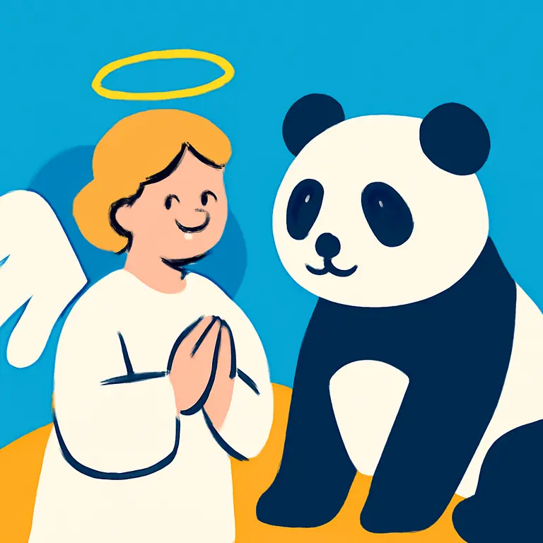 Ангел и Панда - обложка пазла