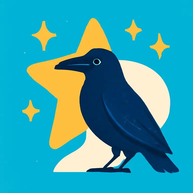Звёздная ворона - обложка пазла